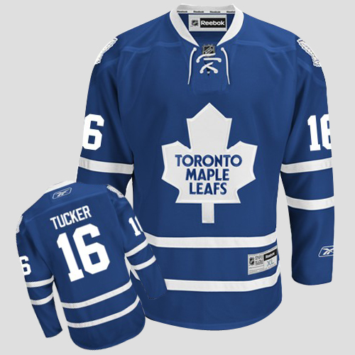 Youth Maple Leafs #16 Darcy Tucker CCM Throwback Stitched Blue NHL Jersey