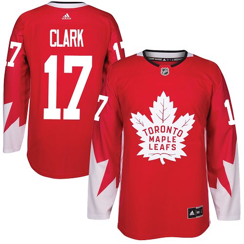 Maple Leafs #17 Wendel Clark Red Alternate Stitched Youth NHL Jersey