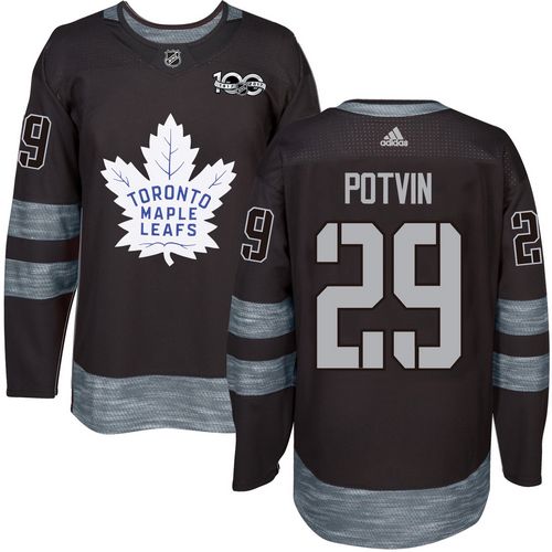 Maple Leafs #29 Felix Potvin Black 1917-2017 100th Anniversary Stitched NHL Jersey Maple Leafs #29 Felix Potvin Black 1917-2017 100th Anniversary Stitched NHL Jersey