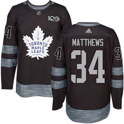 Maple Leafs #34 Auston Matthews Black 1917-2017 100th Anniversary Stitched NHL Jersey Maple Leafs #34 Auston Matthews Black 1917-2017 100th Anniversary Stitched NHL Jersey