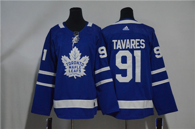 Maple Leafs #91 John Tavares Blue Women Adidas Jersey