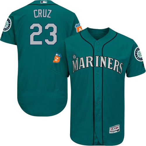 Mariners #23 Nelson Cruz Green Flexbase Authentic Collection Stitched MLB Jersey Mariners #23 Nelson Cruz Green Flexbase Authentic Collection Stitched MLB Jersey