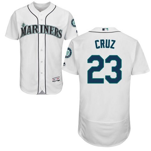 Mariners #23 Nelson Cruz White Flexbase Authentic Collection Stitched MLB Jersey Mariners #23 Nelson Cruz White Flexbase Authentic Collection Stitched MLB Jersey