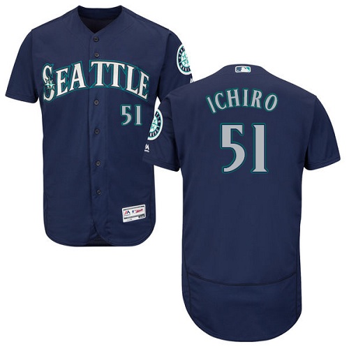 Mariners #51 Ichiro Suzuki Navy Blue Flexbase Authentic Collection Stitched MLB Jersey Mariners #51 Ichiro Suzuki Navy Blue Flexbase Authentic Collection Stitched MLB Jersey