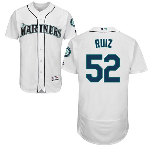 Mariners #52 Carlos Ruiz White Flexbase Authentic Collection Stitched MLB Jersey Mariners #52 Carlos Ruiz White Flexbase Authentic Collection Stitched MLB Jersey