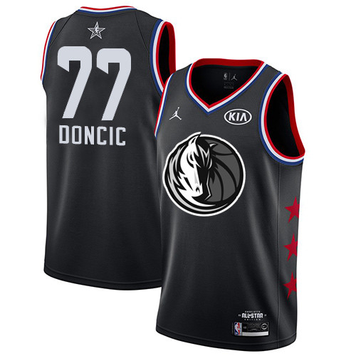 Mavericks #77 Luka Doncic Black Women's Basketball Jordan Swingman 2019 All-Star Game Jersey