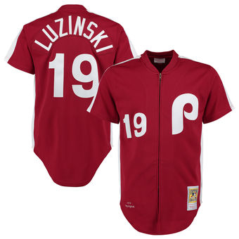 Men's 1979 Philadelphia Phillies Greg Luzinski Mitchell & Ness Maroon Authentic Throwback Jersey