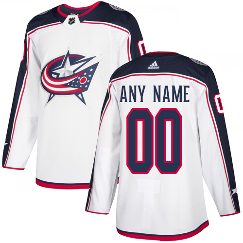 Men's Adidas Blue Jackets Personalized Authentic White Road NHL Jersey Men's Adidas Blue Jackets Personalized Authentic White Road NHL Jersey
