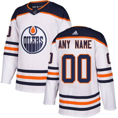 Men's Adidas Oilers Personalized Authentic White Road NHL Jersey Men's Adidas Oilers Personalized Authentic White Road NHL Jersey