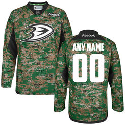 Men's Anaheim Ducks Reebok Digital Camo Veteran's Day Custom Practice Jersey