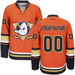 Men's Anaheim Ducks Reebok Orange Custom Alternate Premier Jersey