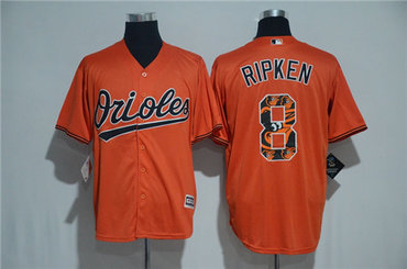 Men's Baltimore Orioles #8 Cal Ripken Majestic Orange 2017 Color Printing Cool Base Jersey Men's Baltimore Orioles #8 Cal Ripken Majestic Orange 2017 Color Printing Cool Base Jersey