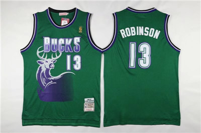 Men's Bucks #13 Robinson Green Hardwood Classics Jersey Men's Bucks #13 Robinson Green Hardwood Classics Jersey