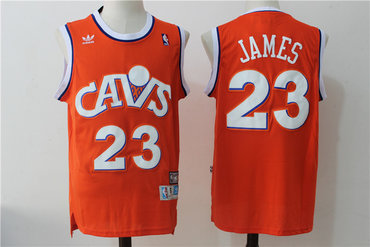Men's Cavaliers #23 Lebron James Orange Hardwood Classics Swingman Jersey Men's Cavaliers #23 Lebron James Orange Hardwood Classics Swingman Jersey