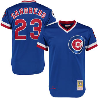 Men's Chicago Cubs 1984 Ryne Sandberg Mitchell & Ness Throwback Royal Authentic Jersey Men's Chicago Cubs 1984 Ryne Sandberg Mitchell & Ness Throwback Royal Authentic Jersey