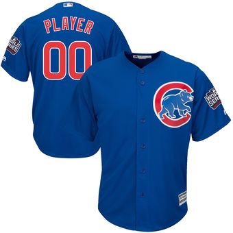 Men's Chicago Cubs Majestic Royal 2016 World Series Bound Alternate Custom Cool Base Team Jersey