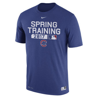 Men's Chicago Cubs Nike Royal 2017 Spring Training Authentic Collection Legend Team Issue Performance T-Shirt