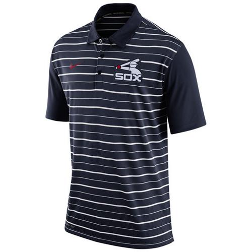 Men's Chicago White Sox Nike Navy Dri-FIT Stripe Polo