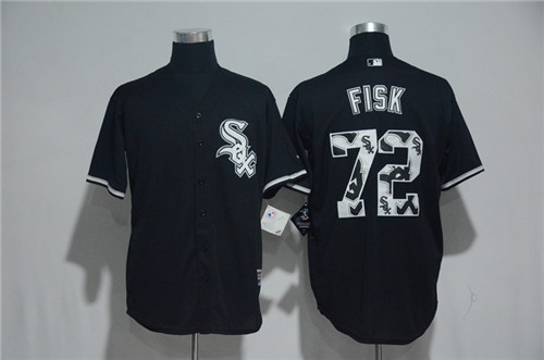 Men's Chicago White Sox?#72 Carlton Fisk Majestic Black 2017 Color Printing Cool Base Jersey Men's Chicago White Sox?#72 Carlton Fisk Majestic Black 2017 Color Printing Cool Base Jersey