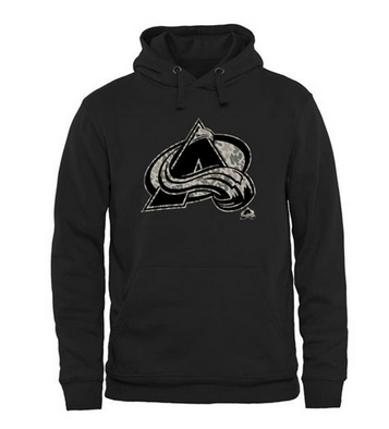 Men's Colorado Avalanche Black Rink Warrior Pullover Hoodie