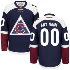 Men's Colorado Avalanche Reebok Navy Custom Alternate Premier Jersey