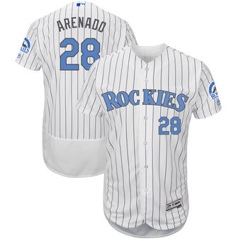 Men's Colorado Rockies Nolan Arenado Majestic White Father's Day FlexBase Jersey Men's Colorado Rockies Nolan Arenado Majestic White Father's Day FlexBase Jersey