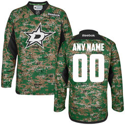 Men's Dallas Stars Reebok Digital Camo Veteran's Day Custom Practice Jersey