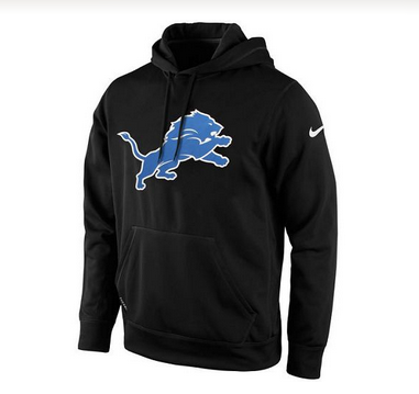 Men's Detroit Lions Nike Black KO Logo Essential Hoodie