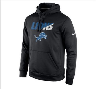 Men's Detroit Lions Nike Black Kick Off Staff Performance Pullover Hoodie