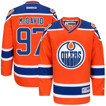 Men's Edmonton Oilers Connor McDavid Reebok Orange Alternate Premier Jersey