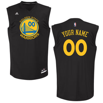 Men's Golden State Warriors adidas Black Custom Chase Jersey