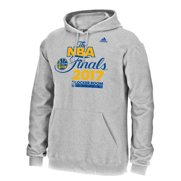 Men's Golden State Warriors adidas Gray 2017 Western Conference Champions Locker Room Hoodie