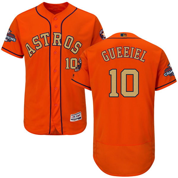 Men's Houston Astros #10 Yuli Gurriel Orange 2018 Gold Program Flexbase Stitched MLB Jersey Men's Houston Astros #10 Yuli Gurriel Orange 2018 Gold Program Flexbase Stitched MLB Jersey