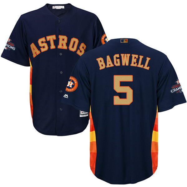 Men's Houston Astros #5 Jeff Bagwell Navy Blue 2018 Gold Program Cool Base Stitched MLB Jersey Men's Houston Astros #5 Jeff Bagwell Navy Blue 2018 Gold Program Cool Base Stitched MLB Jersey