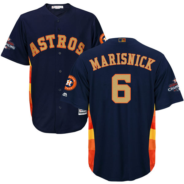 Men's Houston Astros #6 Jake Marisnick Navy Blue 2018 Gold Program Cool Base Stitched MLB Jersey Men's Houston Astros #6 Jake Marisnick Navy Blue 2018 Gold Program Cool Base Stitched MLB Jersey