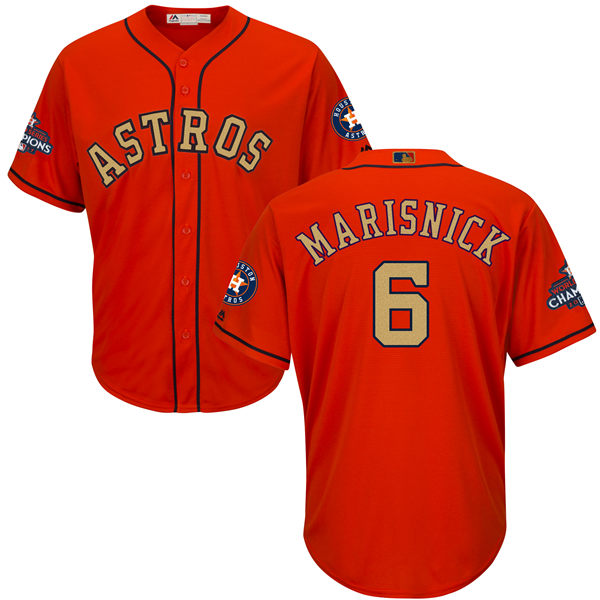 Men's Houston Astros #6 Jake Marisnick Orange 2018 Gold Program Cool Base Stitched MLB Jersey Men's Houston Astros #6 Jake Marisnick Orange 2018 Gold Program Cool Base Stitched MLB Jersey