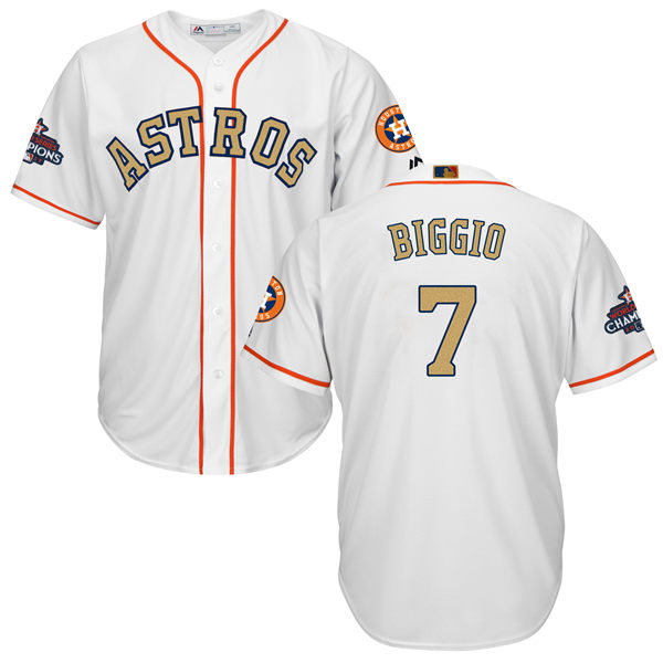 Men's Houston Astros #7 Craig Biggio White 2018 Gold Program Cool Base Stitched MLB Jersey Men's Houston Astros #7 Craig Biggio White 2018 Gold Program Cool Base Stitched MLB Jersey