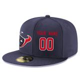 Men's Houston Texans Navy Custom On-Field 59FIFTY Structured Fitted Hat-1