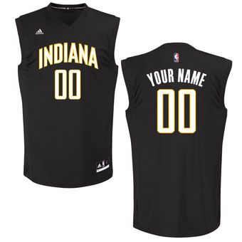 Men's Indiana Pacers adidas Black Custom Chase Jersey