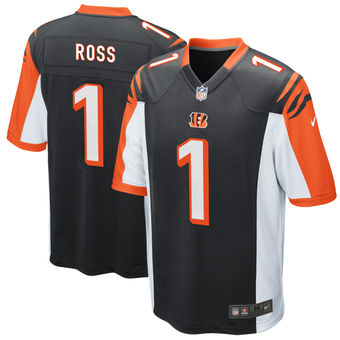 Men's John Ross Cincinnati Bengals Nike 2017 Draft Pick Game Jersey - Black