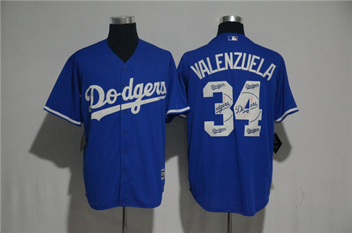 Men's Los Angeles Dodgers Customiezd Majestic Blue 2017 Color Printing  Cool Base Jersey