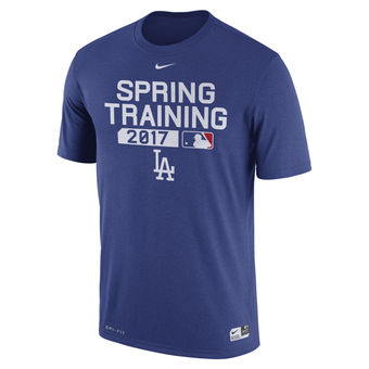 Men's Los Angeles Dodgers Nike Royal 2017 Spring Training Authentic Collection Legend Team Issue Performance T-Shirt
