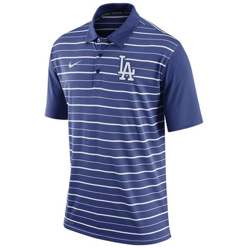Men's Los Angeles Dodgers Nike Royal Dri-FIT Stripe Polo Men's Los Angeles Dodgers Nike Royal Dri-FIT Stripe Polo