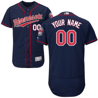 Men's Minnesota Twins Majestic Alternate Navy FlexBase Authentic Collection Custom Jersey