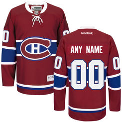 Men's Montreal Canadiens Reebok Red Premier Home Custom Jersey Men's Montreal Canadiens Reebok Red Premier Home Custom Jersey