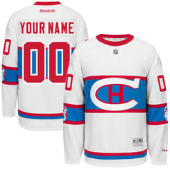 Men's Montreal Canadiens Reebok White 2016 Winter Classic Premier Custom Jersey