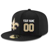 Men's New Orleans Saints Black Custom On-Field 59FIFTY Structured Fitted Hat