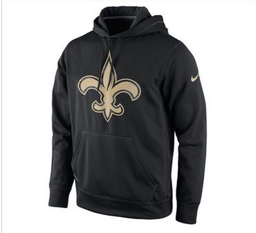 Men's New Orleans Saints Nike Black Warp Performance Pullover Hoodie Men's New Orleans Saints Nike Black Warp Performance Pullover Hoodie