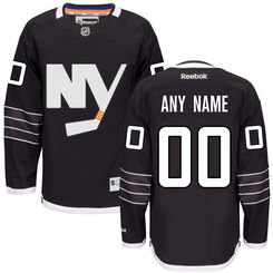 Men's New York Islanders Reebok Black Custom Premier Alternate Jersey
