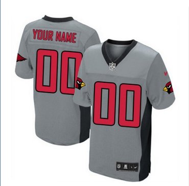 Men's Nike Arizona Cardinals Customized Elite Grey Shadow NFL Jersey Men's Nike Arizona Cardinals Customized Elite Grey Shadow NFL Jersey
